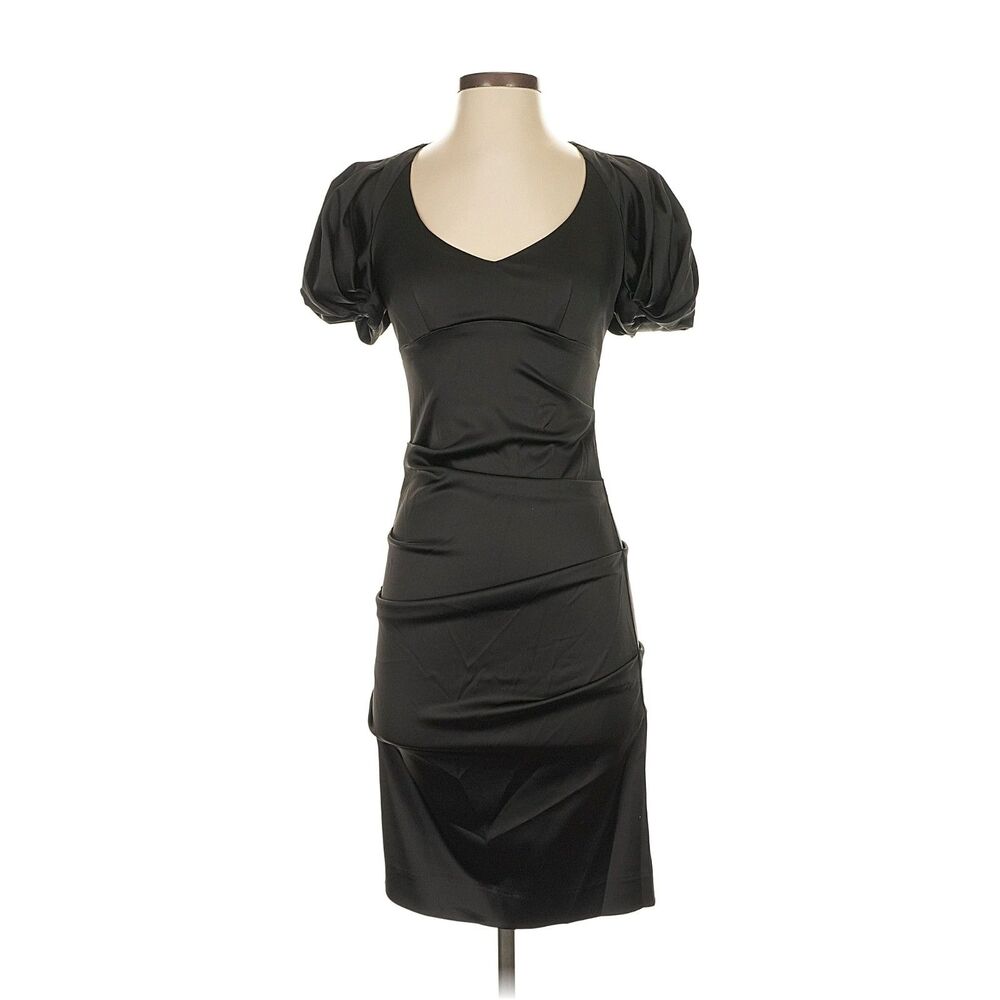 Black Cache Body-Con Cocktail Dress